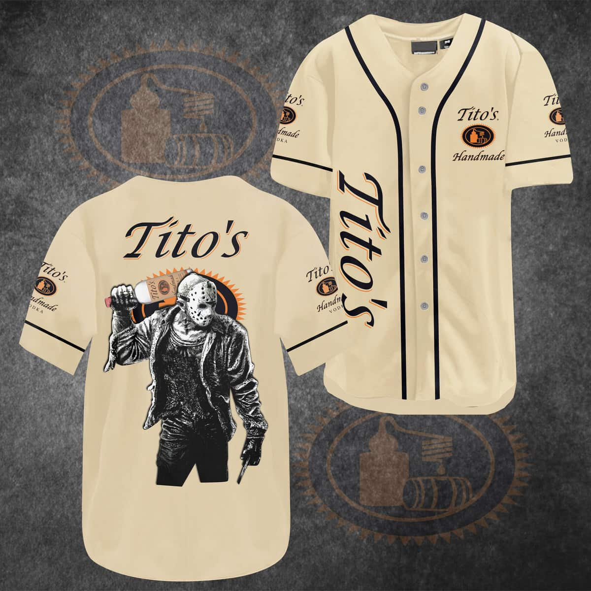 Halloween Jason Voorhees Baseball Jersey Tito's Gift for Horror Movie Fans