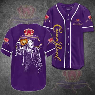 Halloween Jason Voorhees Baseball Jersey Crown Royal Gift For Sporty Husband