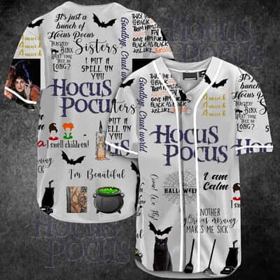 Hocus Pocus Baseball Jersey Gift for Horror Movie Lovers