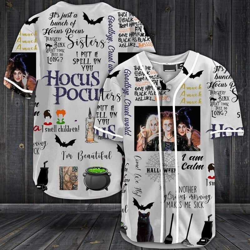 Hocus Pocus Baseball Jersey Gift for Horror Movie Fans