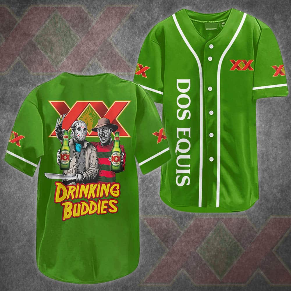 Jason Voorhees Freddy Krueger Baseball Jersey Dos Equis Drinking Buddies