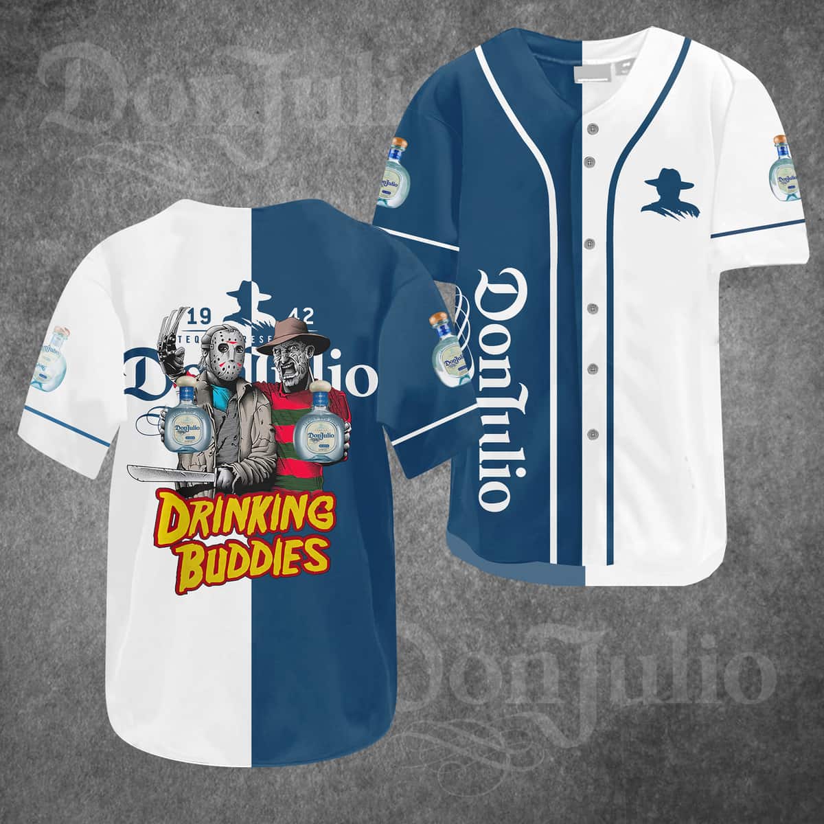 Jason Voorhees Freddy Krueger Baseball Jersey Donjulio Drinking Buddies Jason Voorhees Freddy Krueger Baseball Jersey Donjulio Drinking Buddies