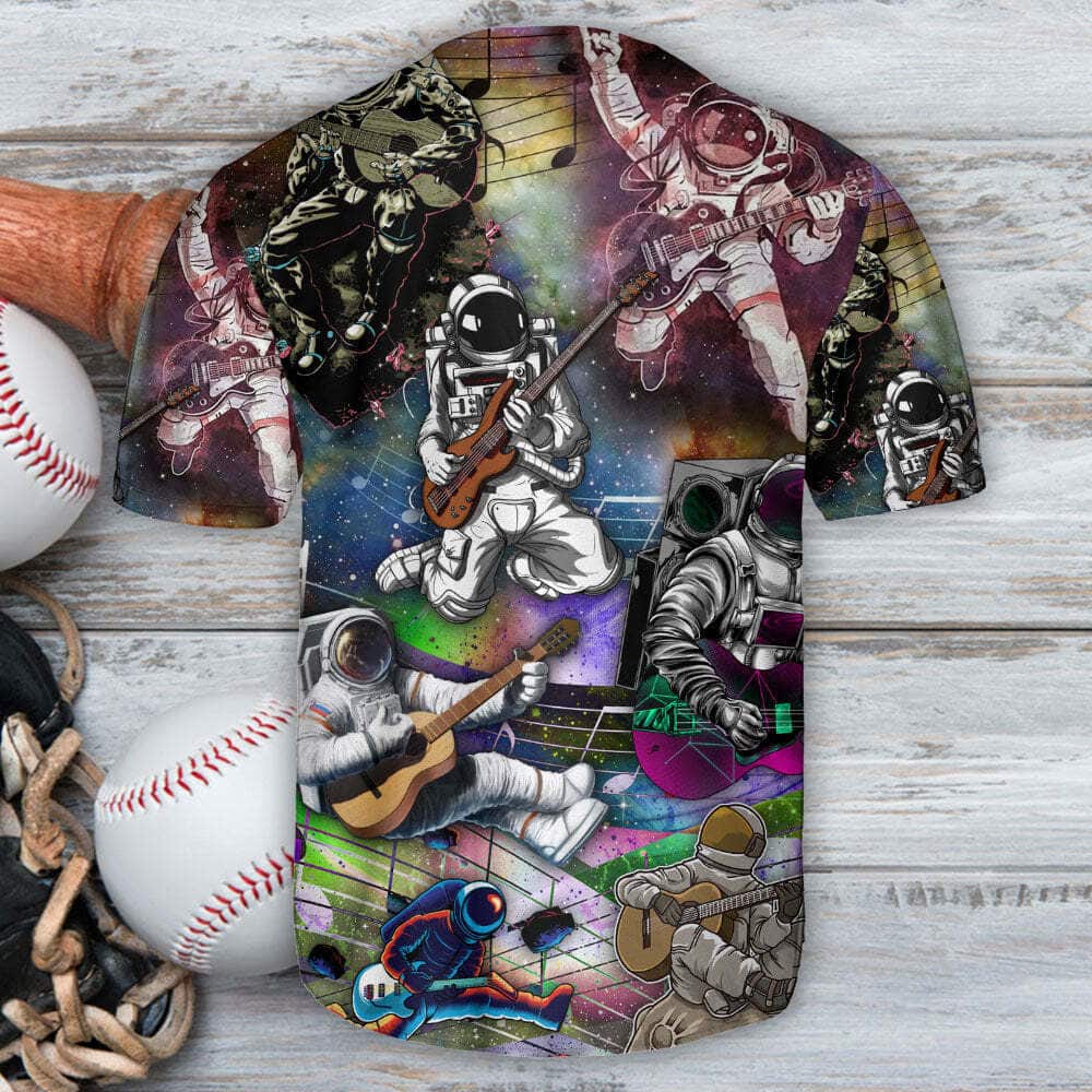 Funny Guitar Galaxy Astronaut Music Baseball Jersey Gift For Him Funny Guitar Galaxy Astronaut Music Baseball Jersey Gift For Him
