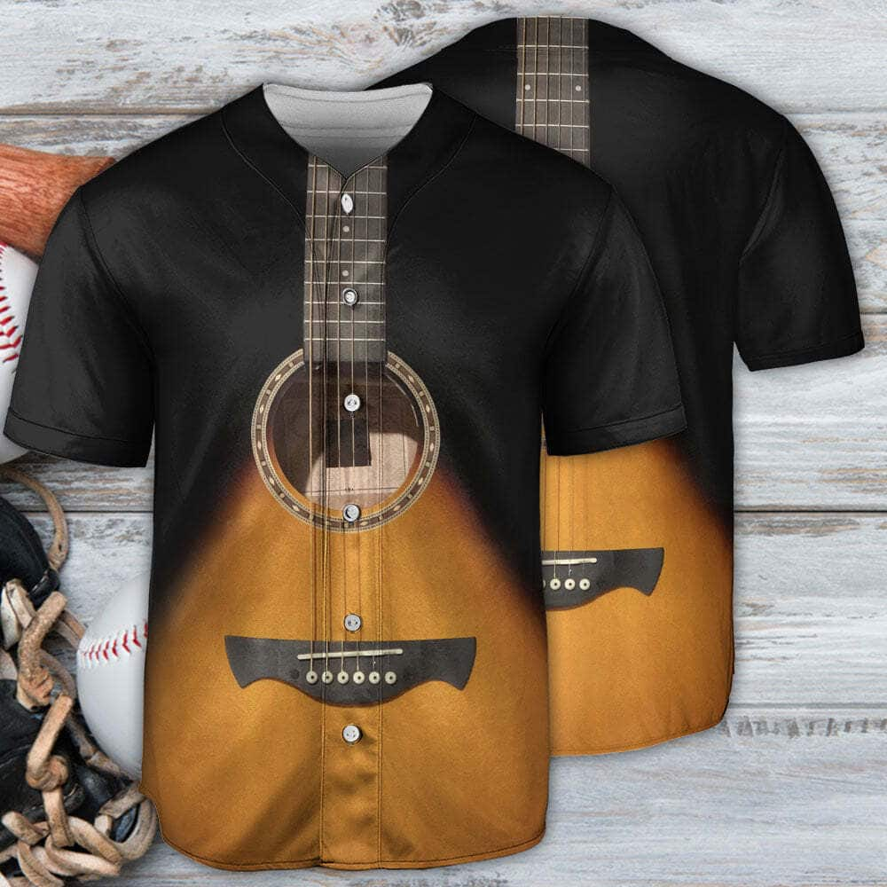 Guitar Style Vintage Music Guitarist Baseball Jersey