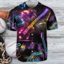 Guitar Neon Music Baseball Jersey Gift For Him Guitar Neon Music Baseball Jersey Gift For Him