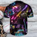 Guitar Neon Music Baseball Jersey Gift For Him