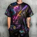 Guitar Neon Music Baseball Jersey Gift For Him