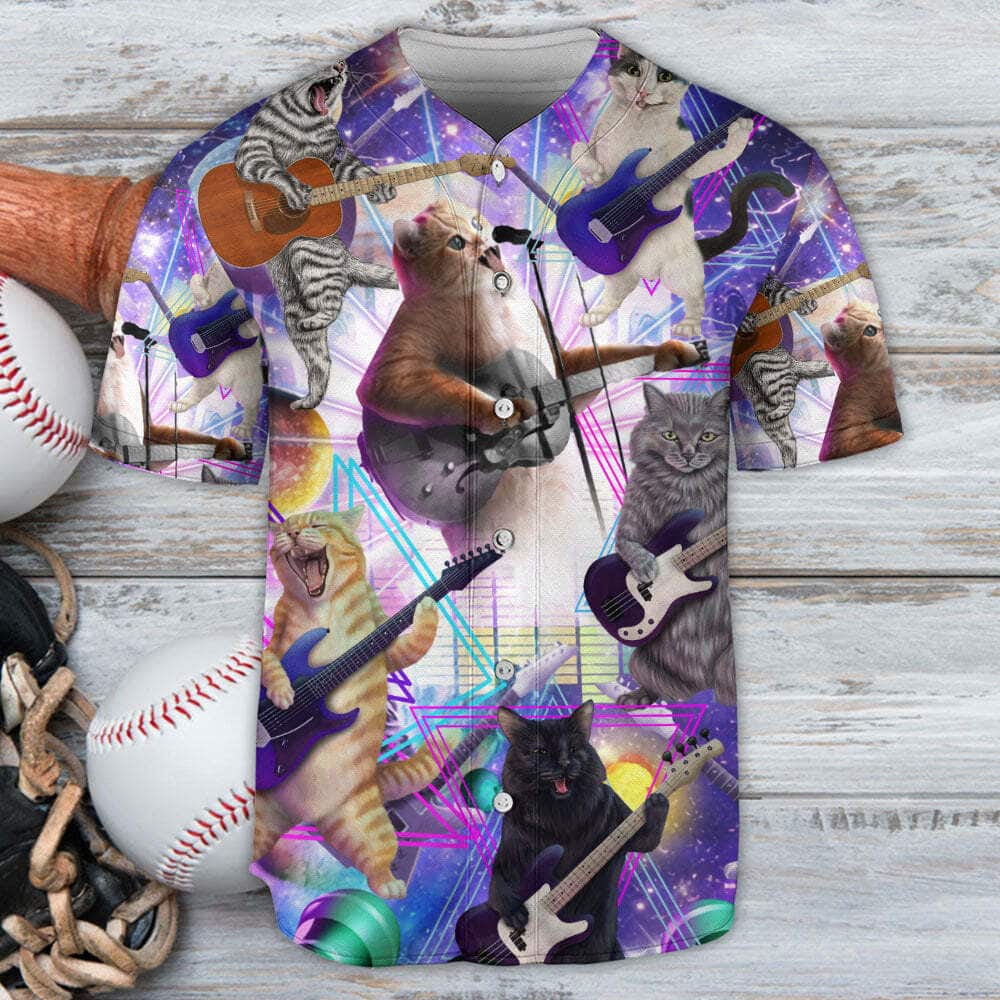 Cat Playing Guitar Funny Music Baseball Jersey Gift For Best Friend Cat Playing Guitar Funny Music Baseball Jersey Gift For Best Friend