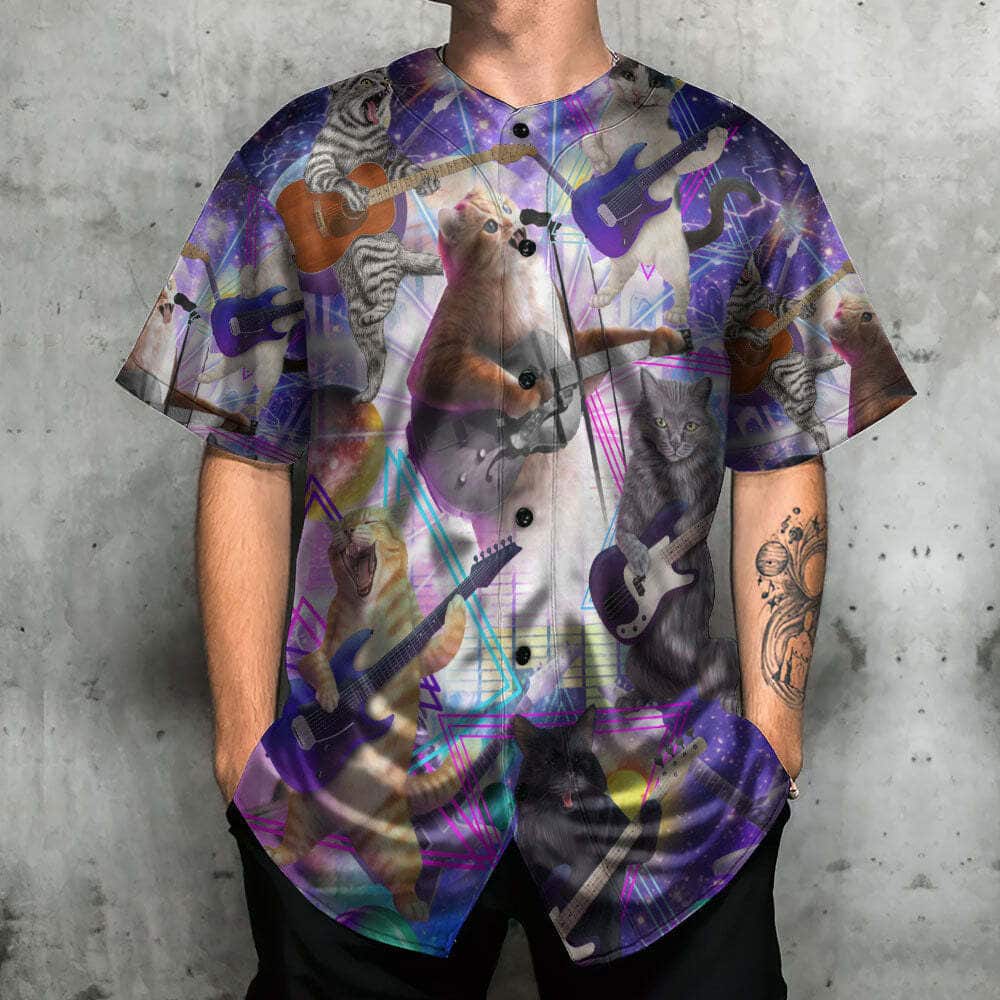 Cat Playing Guitar Funny Music Baseball Jersey Gift For Best Friend Cat Playing Guitar Funny Music Baseball Jersey Gift For Best Friend