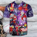 Guitar Santa With Guitar Music Baseball Jersey Guitar Santa With Guitar Music Baseball Jersey