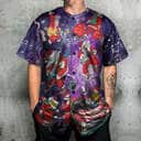 Guitar Santa With Guitar Music Baseball Jersey Guitar Santa With Guitar Music Baseball Jersey