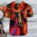 Guitar Fire Red Flame Music Baseball Jersey Gift For Him Guitar Fire Red Flame Music Baseball Jersey Gift For Him
