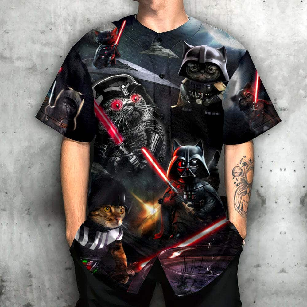 Star Wars Cat Darth Vader Baseball Jersey Gift For Sport Dad