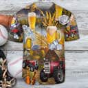 Beer And Tractor Autumn Farm Life Baseball Jersey Beer And Tractor Autumn Farm Life Baseball Jersey
