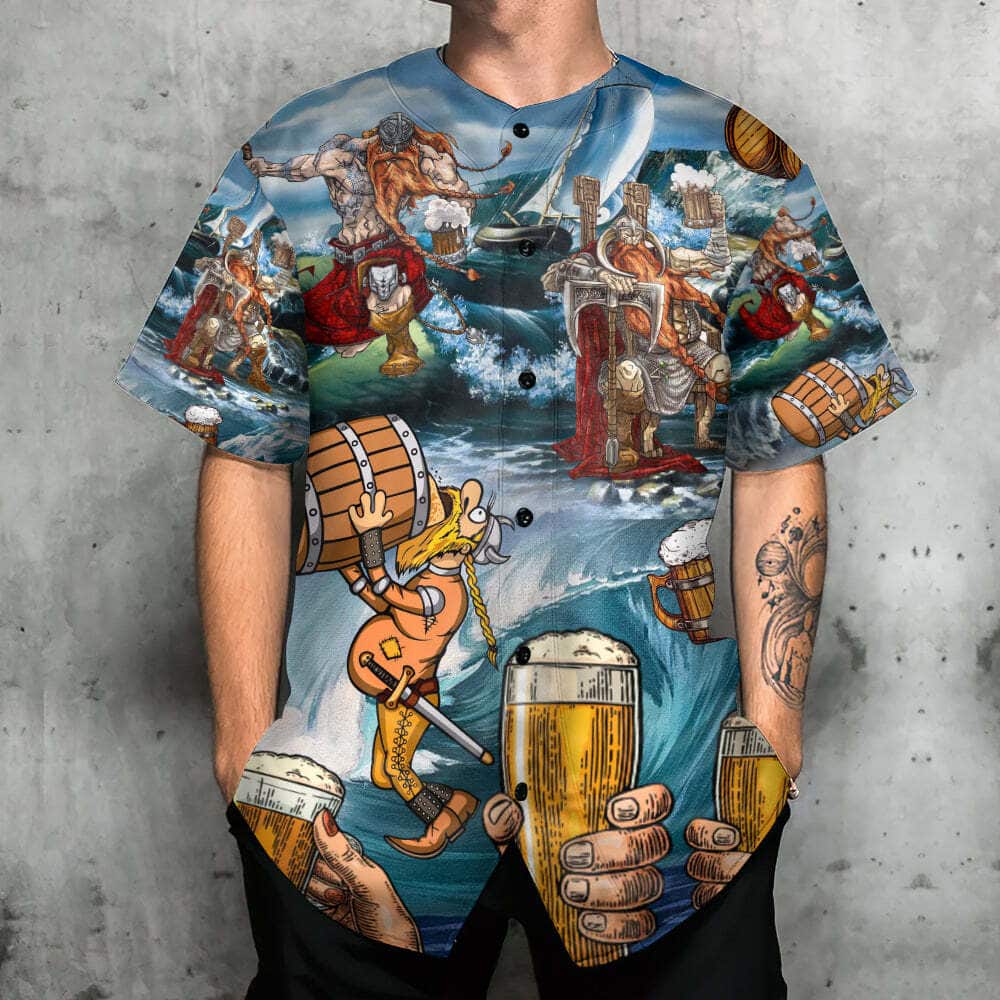 Viking Beer Baseball Jersey Style I Love It And I Drink It Viking Beer Baseball Jersey Style I Love It And I Drink It