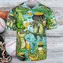 Funny Crocodile Loves Beer Baseball Jersey Gift For Best Friend Funny Crocodile Loves Beer Baseball Jersey Gift For Best Friend
