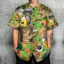 Cool Dog Loves Beer Baseball Jersey Gift For Him