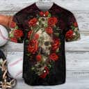 Skull And Roses Art Baseball Jersey Gift For Best Friend Skull And Roses Art Baseball Jersey Gift For Best Friend