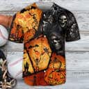 Skull Pumpkin Scary Halloween Baseball Jersey Gift For Him Skull Pumpkin Scary Halloween Baseball Jersey Gift For Him
