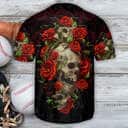 Skull And Roses Art Baseball Jersey Gift For Best Friend Skull And Roses Art Baseball Jersey Gift For Best Friend