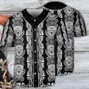 Skull Baseball Jersey Diamond Pattern Gift For Him Skull Baseball Jersey Diamond Pattern Gift For Him