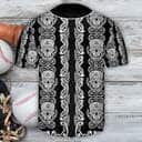 Skull Baseball Jersey Diamond Pattern Gift For Him