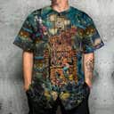 Skull Pirate Treasure Night On The Sea Style Baseball Jersey