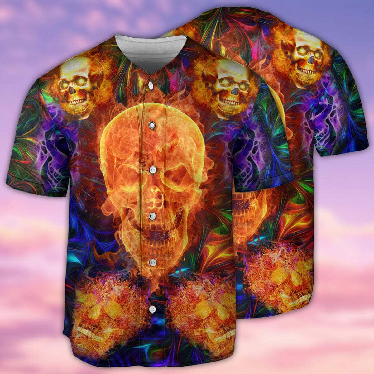 Skull Fire Baseball Jersey Gift For Son From Mom Skull Fire Baseball Jersey Gift For Son From Mom