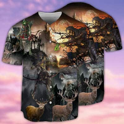 Skull Love Hunting Baseball Jersey Gift For Sport Dad Skull Love Hunting Baseball Jersey Gift For Sport Dad