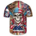 Skull Patriotic Flower America Baseball Jersey Baseball Fans Gift