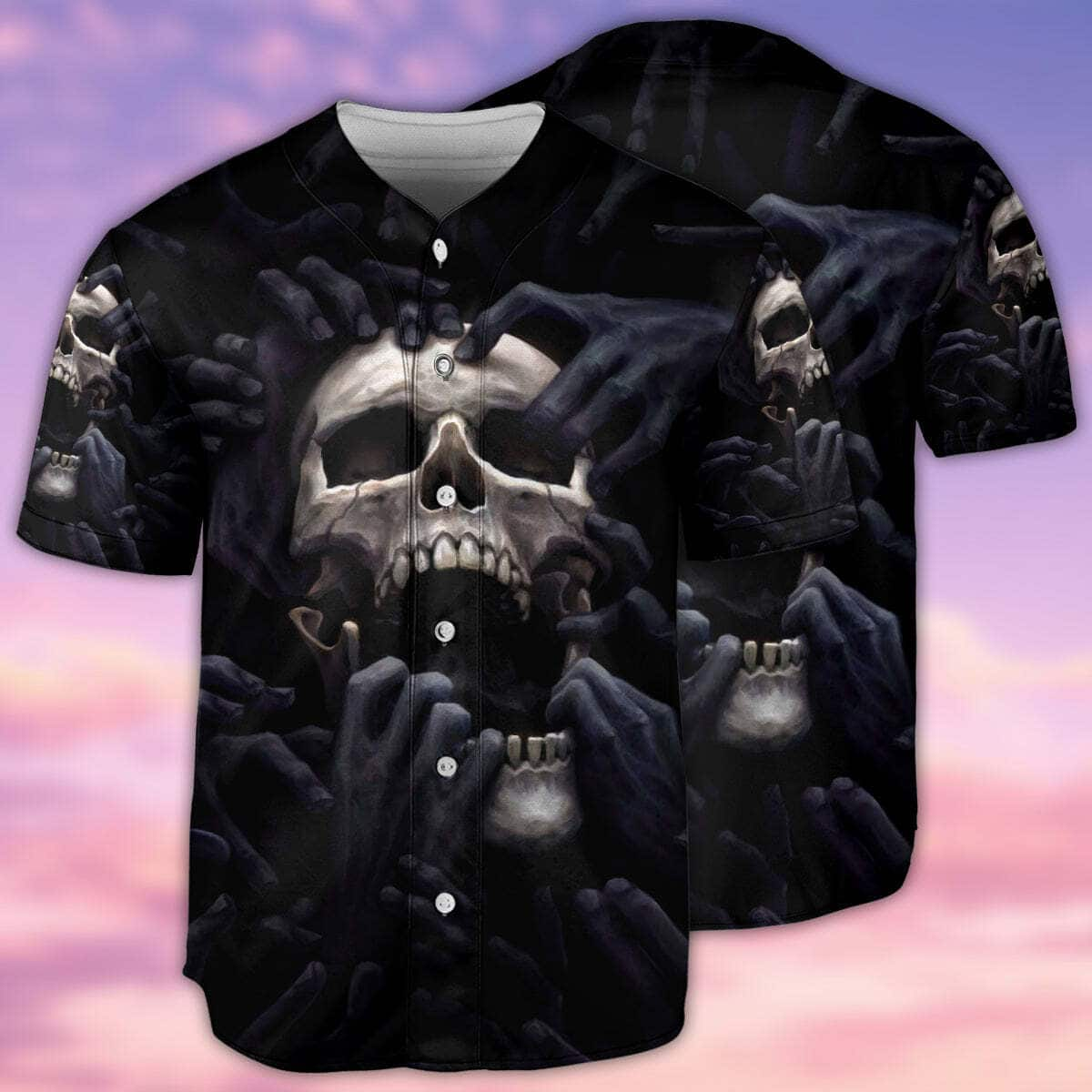 Skull Love Darkness Baseball Jersey Gift For Sporty Husband