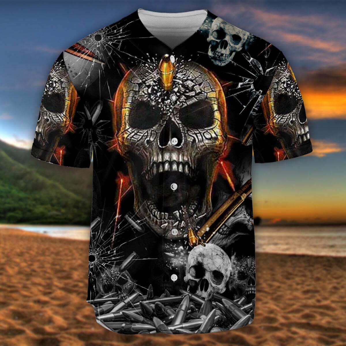 Skull Baseball Jersey Gift For Sport Dad Skull Baseball Jersey Gift For Sport Dad
