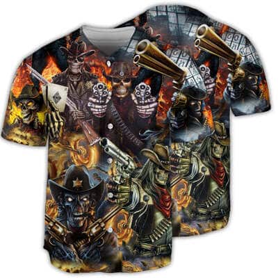 Skull Baseball Jersey No Guts No Glory Skull Baseball Jersey No Guts No Glory