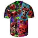 Skull Love Apple Baseball Jersey Gift For Sporty Friend