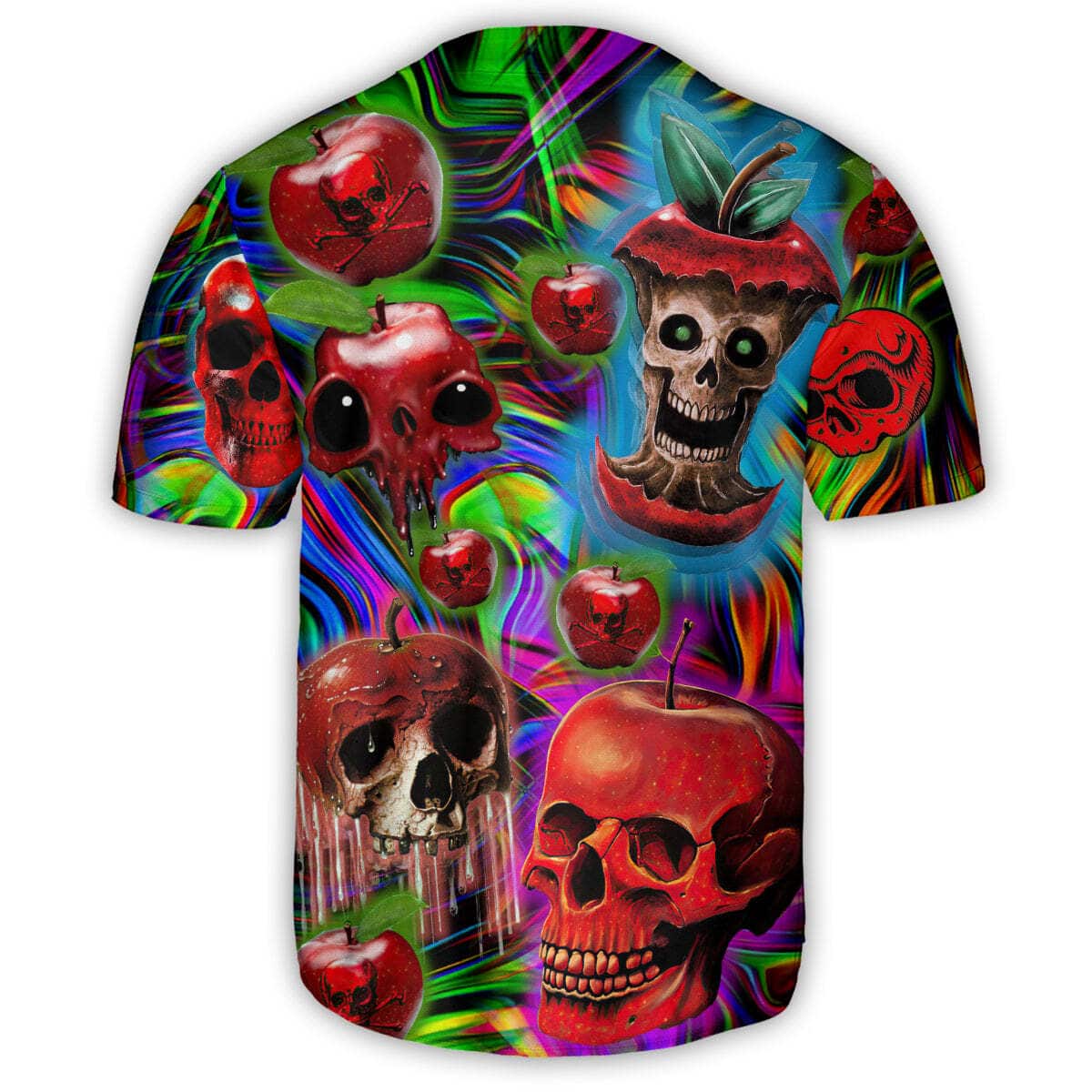 Skull Love Apple Baseball Jersey Gift For Sporty Friend Skull Love Apple Baseball Jersey Gift For Sporty Friend