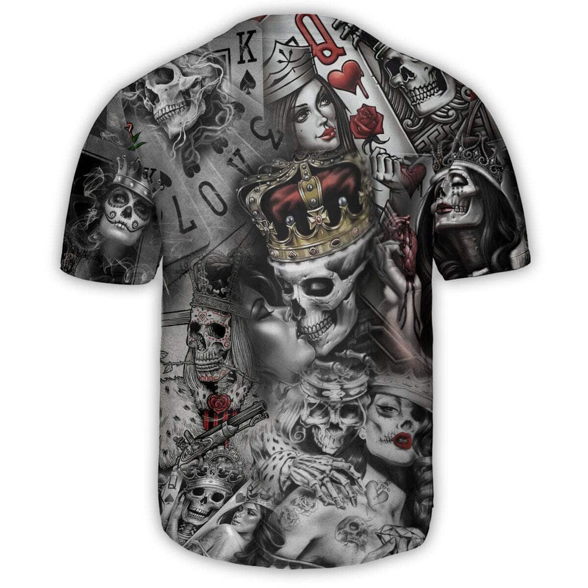 Skull Love Is Blind Poker Baseball Jersey Gift For Best Friend