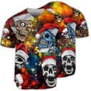 Skull Love Christmas Baseball Jersey Gift For Sporty Husband