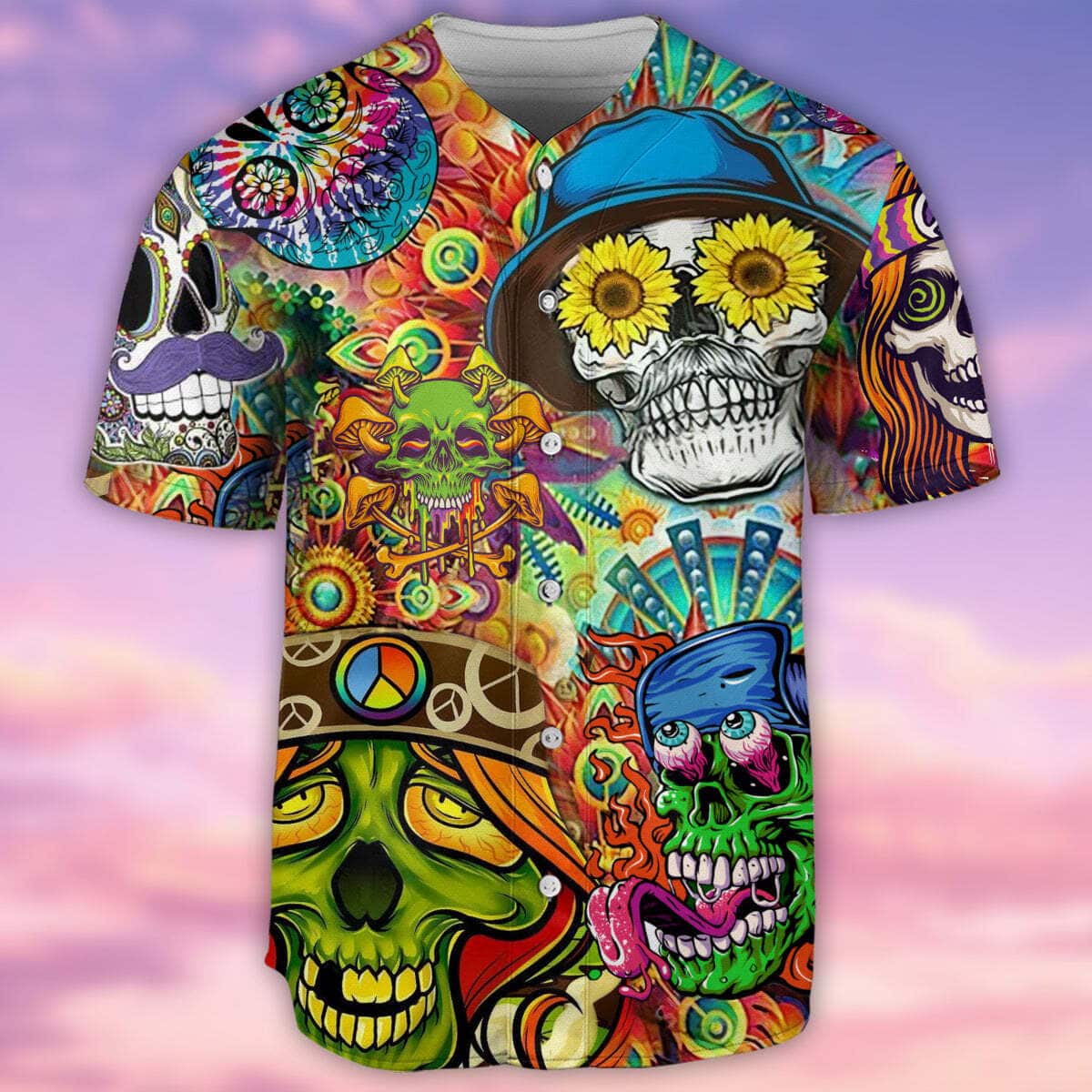 Skull Life Style Hippie Baseball Jersey Birthday Gift For Friend Skull Life Style Hippie Baseball Jersey Birthday Gift For Friend