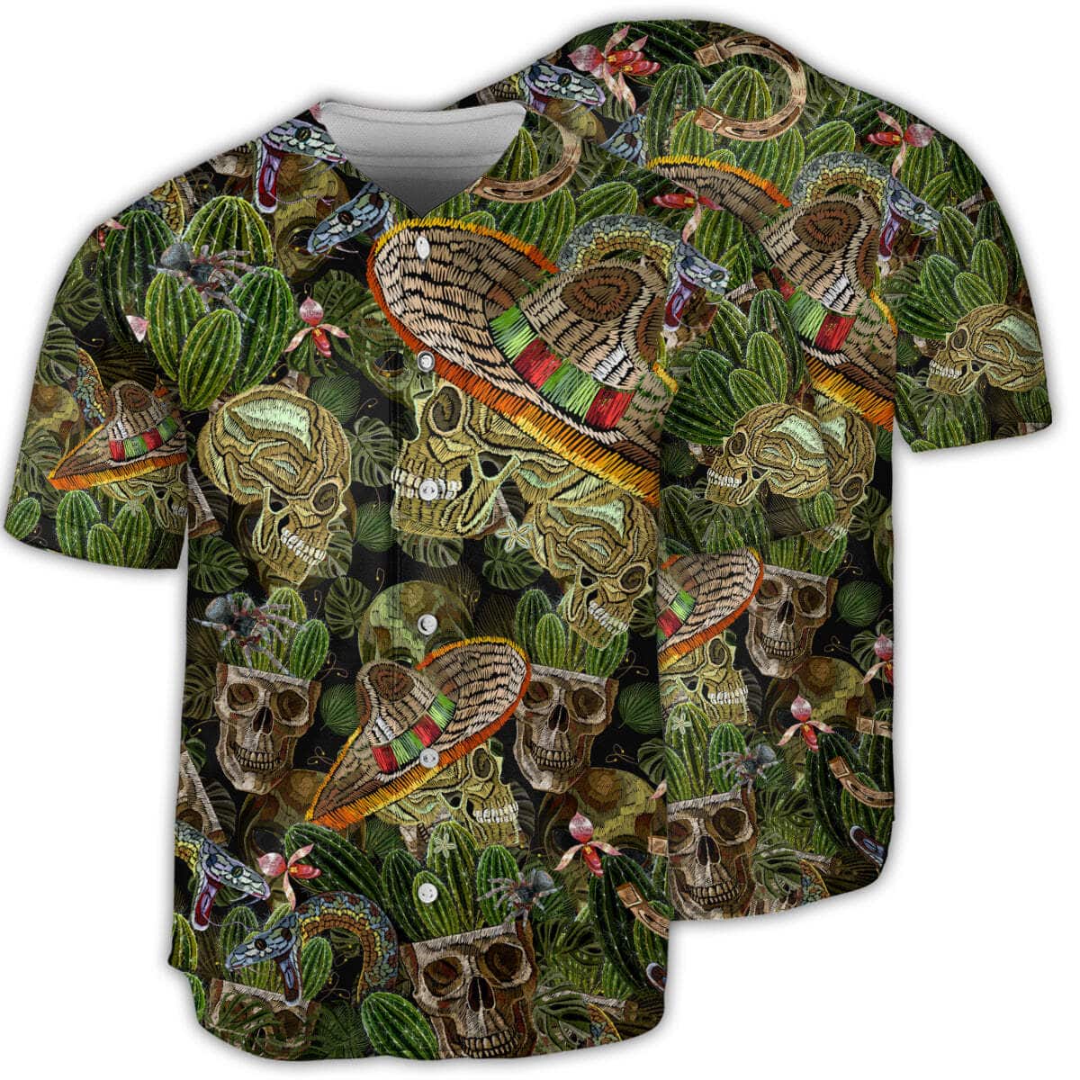 Skull Love Cactus Baseball Jersey Gift For Sporty Friend Skull Love Cactus Baseball Jersey Gift For Sporty Friend