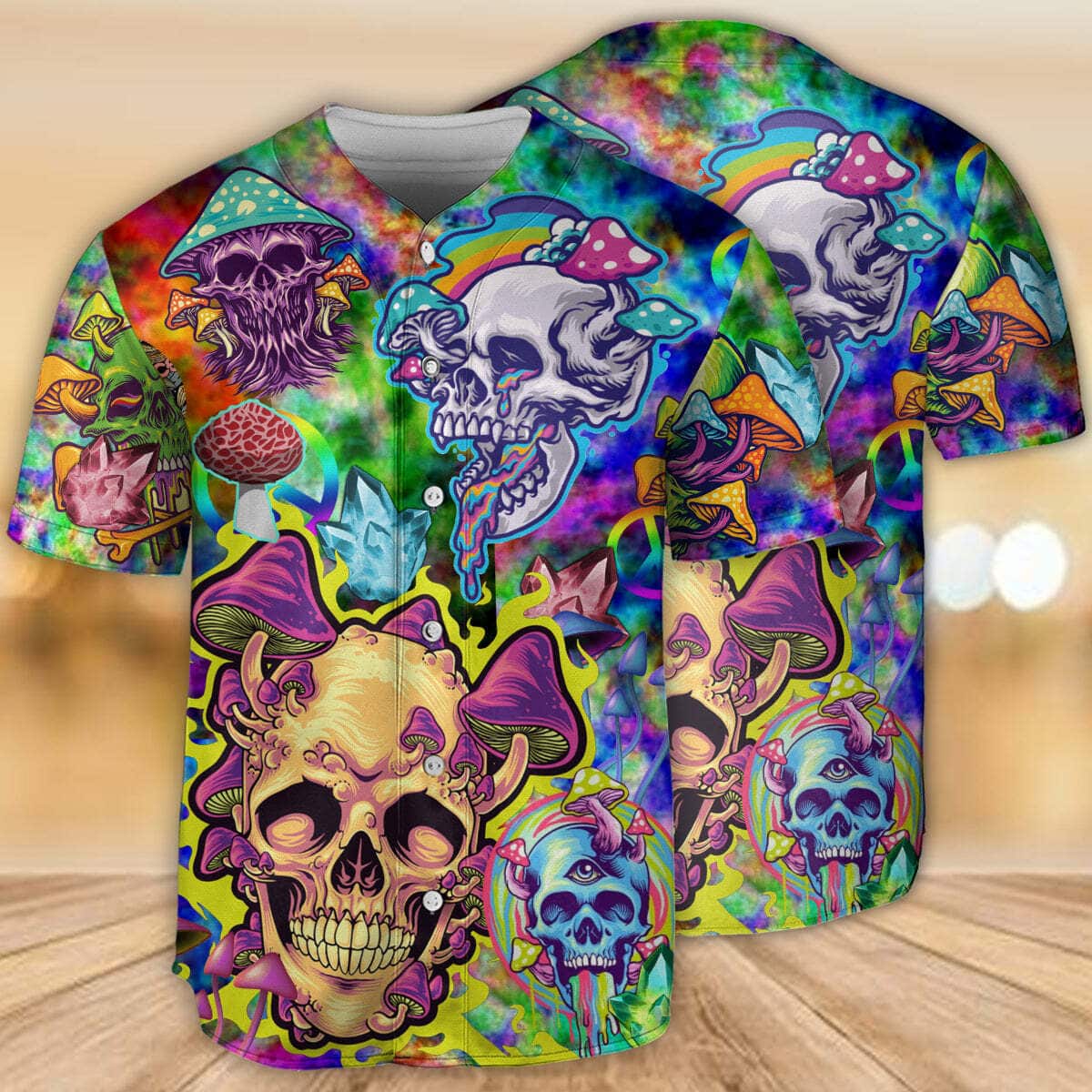 Skull Life Style Mushroom Baseball Jersey Gift For Sport Fans Skull Life Style Mushroom Baseball Jersey Gift For Sport Fans