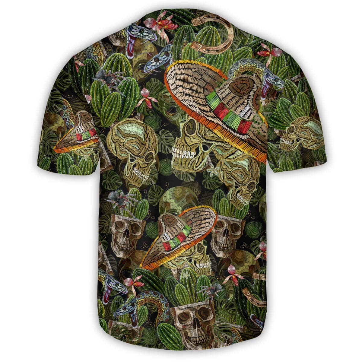 Skull Love Cactus Baseball Jersey Gift For Sporty Friend