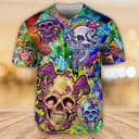 Skull Life Style Mushroom Baseball Jersey Gift For Sport Fans Skull Life Style Mushroom Baseball Jersey Gift For Sport Fans
