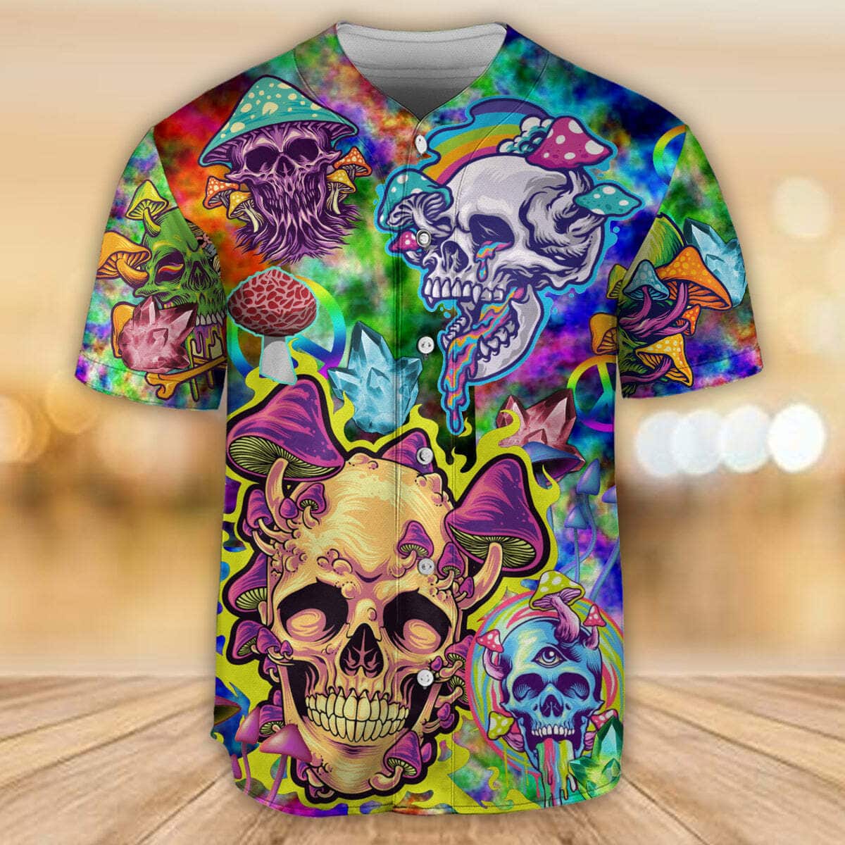 Skull Life Style Mushroom Baseball Jersey Gift For Sport Fans Skull Life Style Mushroom Baseball Jersey Gift For Sport Fans