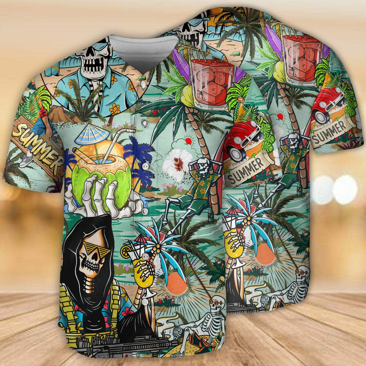 Skull Chill Out Summer Beach Baseball Jersey Gift For Sport Dad Skull Chill Out Summer Beach Baseball Jersey Gift For Sport Dad