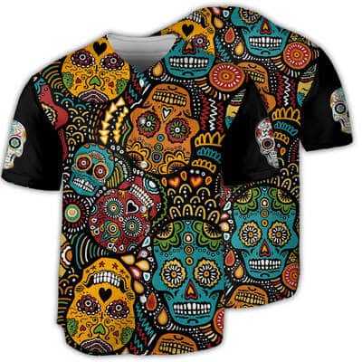 Sugar Skull Amazing Floral Baseball Jersey Gift For Friends