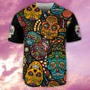 Sugar Skull Amazing Floral Baseball Jersey Gift For Friends