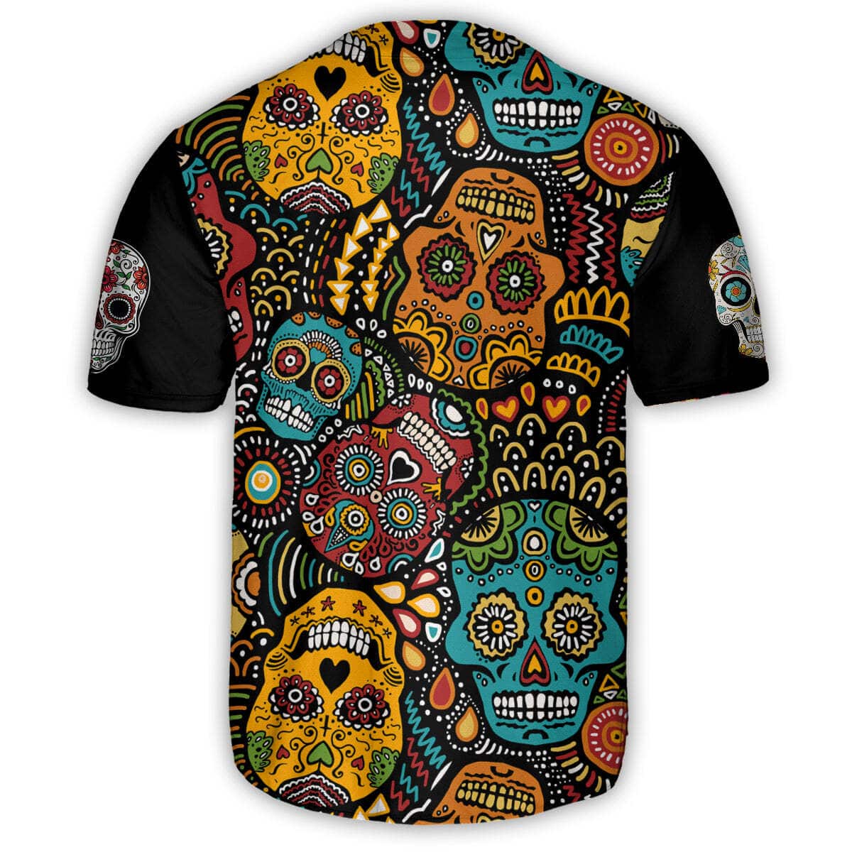 Sugar Skull Amazing Floral Baseball Jersey Gift For Friends