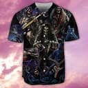 Skull Guitar Baseball Jersey Gift For Friends Skull Guitar Baseball Jersey Gift For Friends
