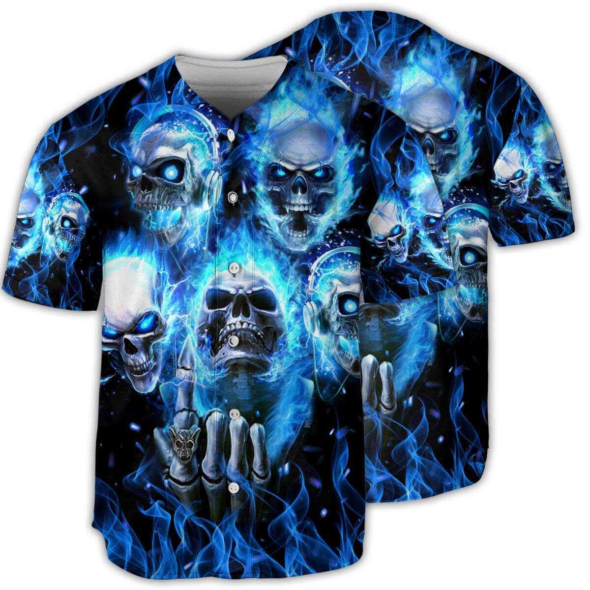 Skull Blue Skull Baseball Jersey Gift For Son From Mom Skull Blue Skull Baseball Jersey Gift For Son From Mom