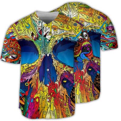 Skull Summer Style Baseball Jersey Gift For Best Friend